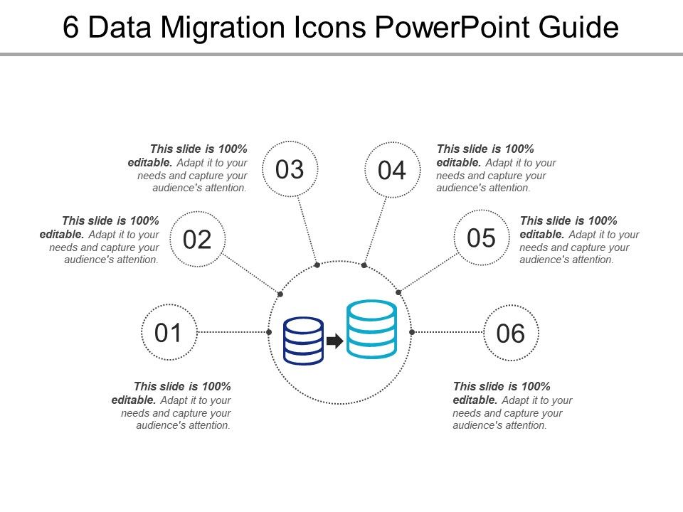 6 data migration icons powerpoint guide