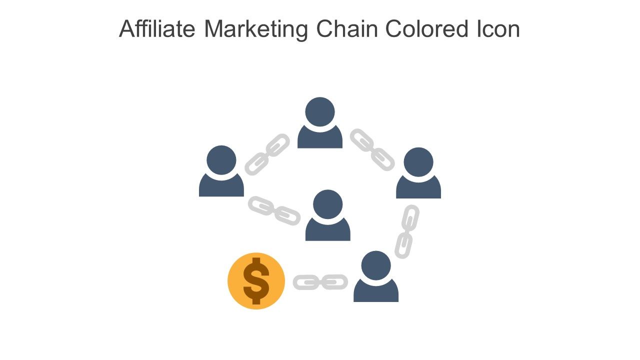 Affiliate Marketing Chain Colored Icon In Powerpoint Pptx Png And Editable Eps Format