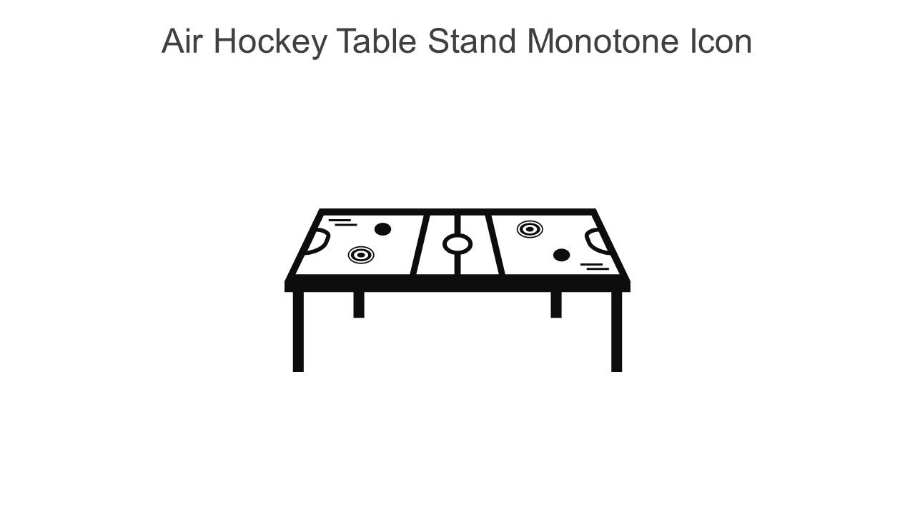 Air Hockey Table Stand Monotone Icon In Powerpoint Pptx Png And Editable Eps Format