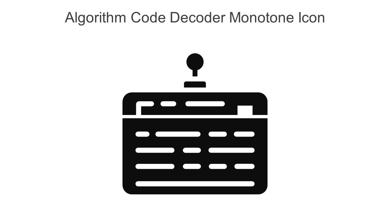 Algorithm Code Decoder Monotone Icon In Powerpoint Pptx Png And Editable Eps Format
