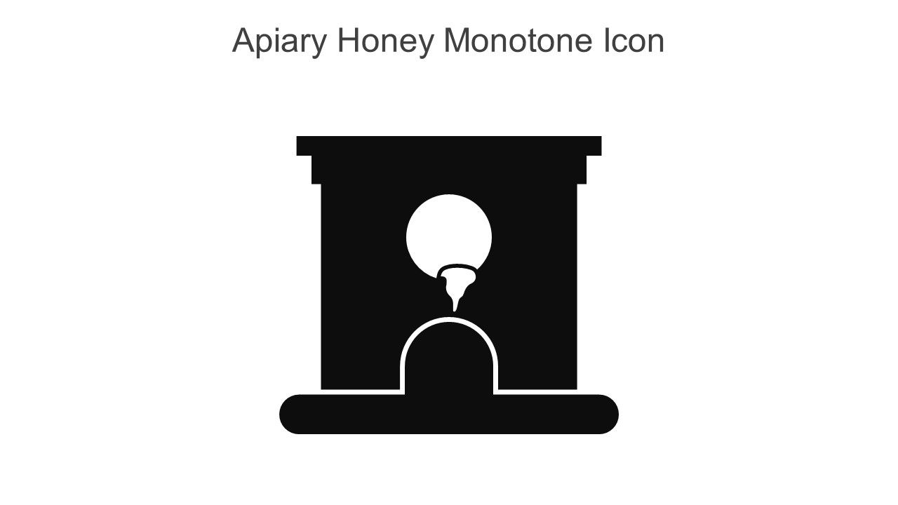 Apiary Honey Monotone Icon In Powerpoint Pptx Png And Editable Eps Format