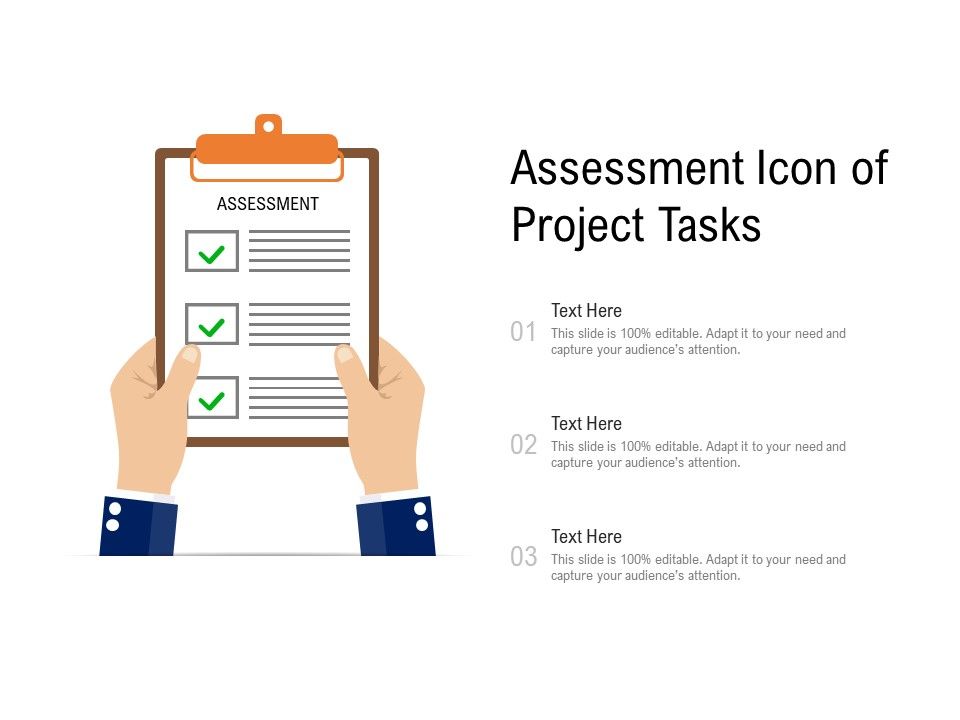 Assessment icon of project tasks