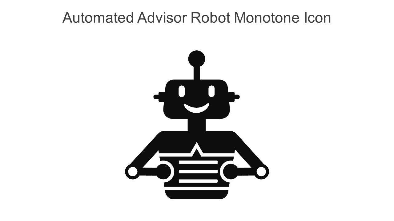 Automated Advisor Robot Monotone Icon In Powerpoint Pptx Png And Editable Eps Format