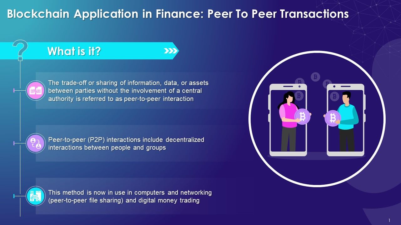 Blockchain Technology Role In Peer To Peer Lending Training Ppt