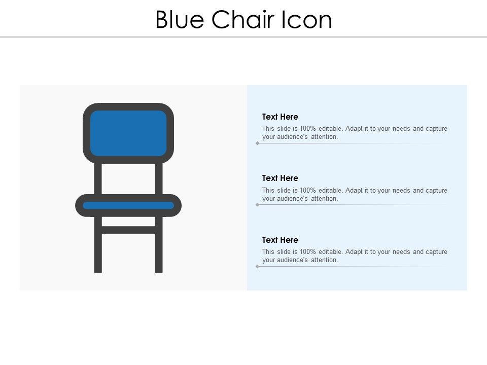 Blue chair icon