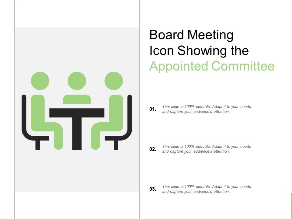 Board meeting icon showing the appointed committee