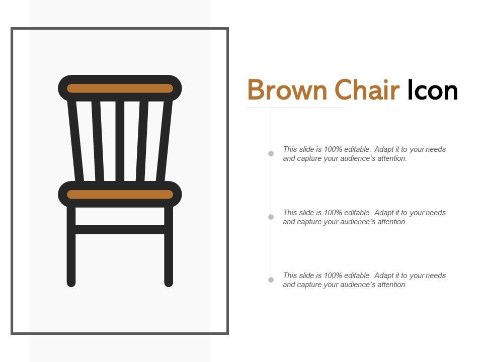 Brown chair icon