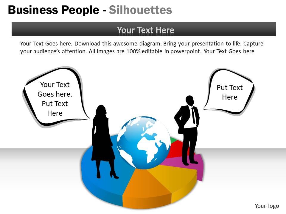 Business people silhouettes ppt 21