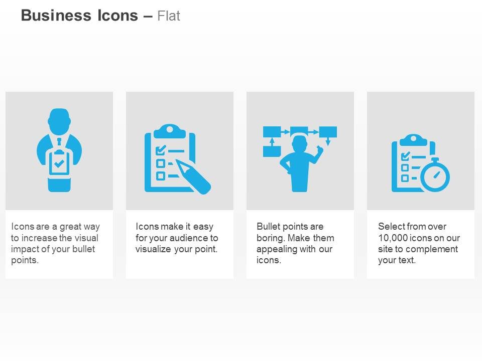 Business report analysis flow chart checklist ppt icons graphics