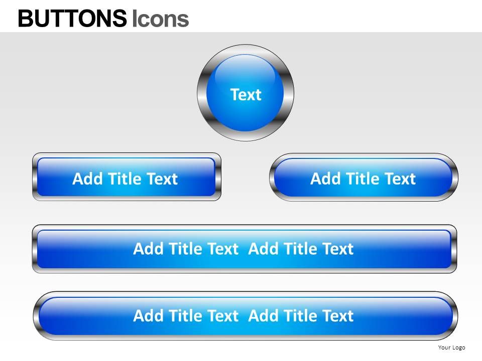 Buttons icons powerpoint presentation slides