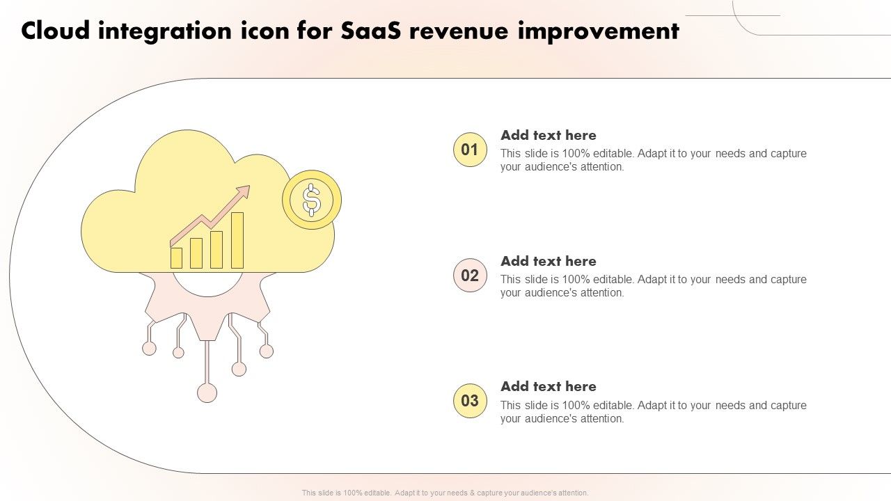 Cloud Integration Icon For SaaS Revenue Improvement