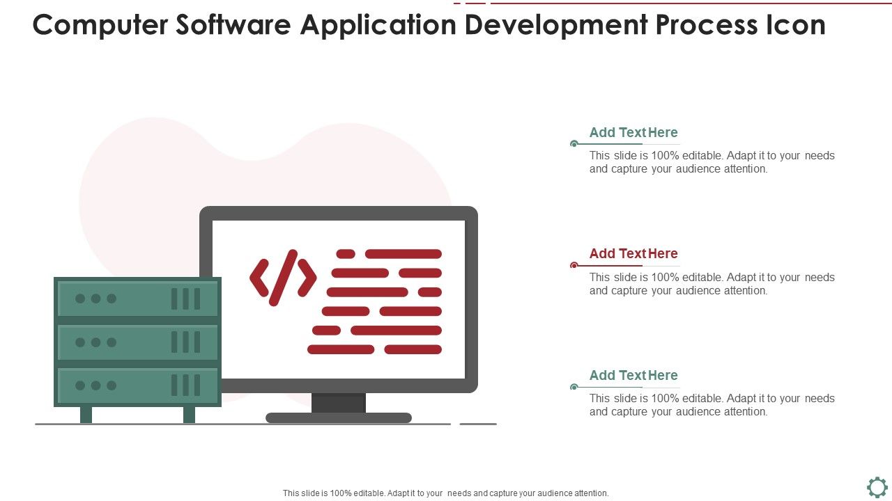Computer software application development process icon