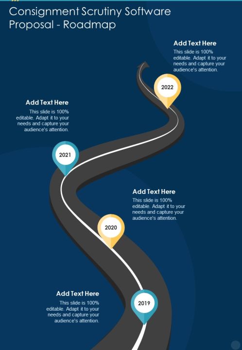 Consignment Scrutiny Software Proposal Roadmap One Pager Sample Example Document
