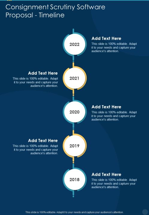 Consignment Scrutiny Software Proposal Timeline One Pager Sample Example Document