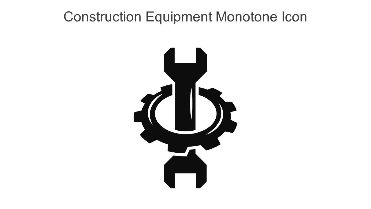 Construction Equipment Monotone Icon In Powerpoint Pptx Png And Editable Eps Format