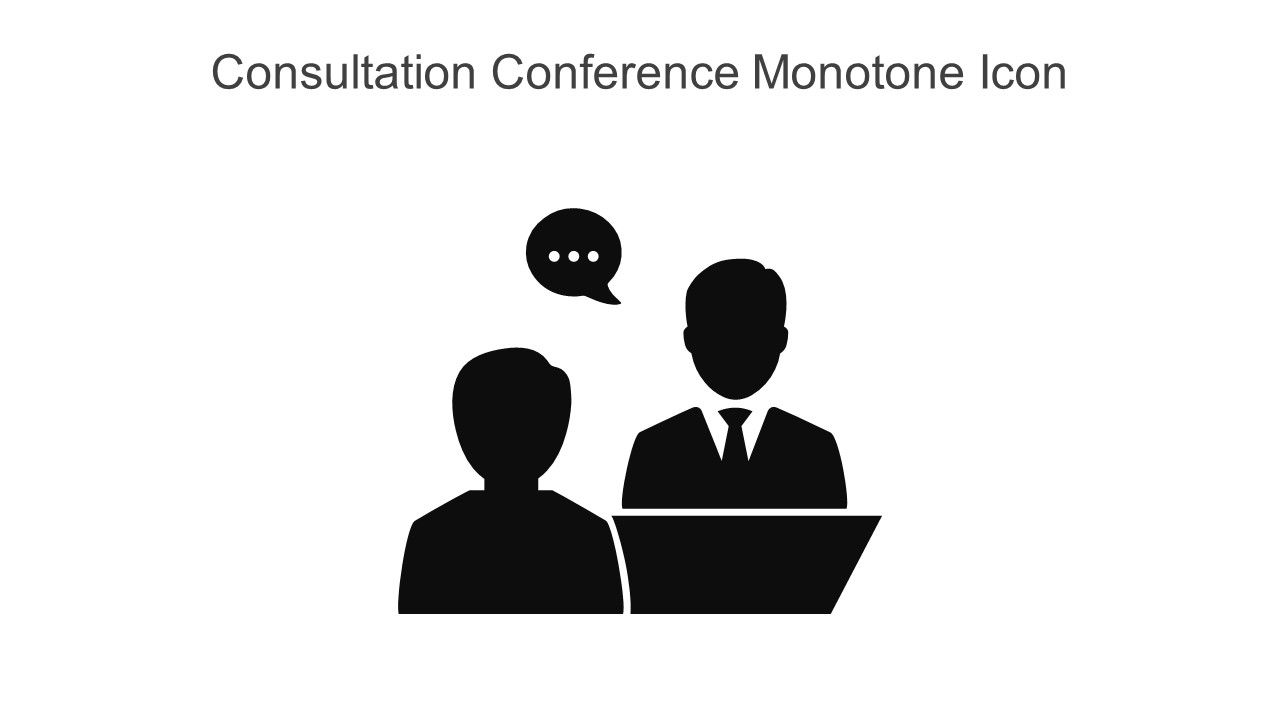 Consultation Conference Monotone Icon In Powerpoint Pptx Png And Editable Eps Format