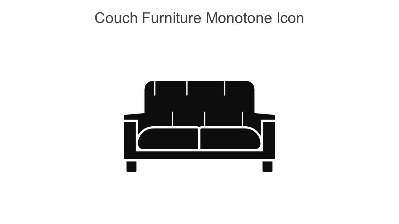 Couch Furniture Monotone Icon In Powerpoint Pptx Png And Editable Eps Format