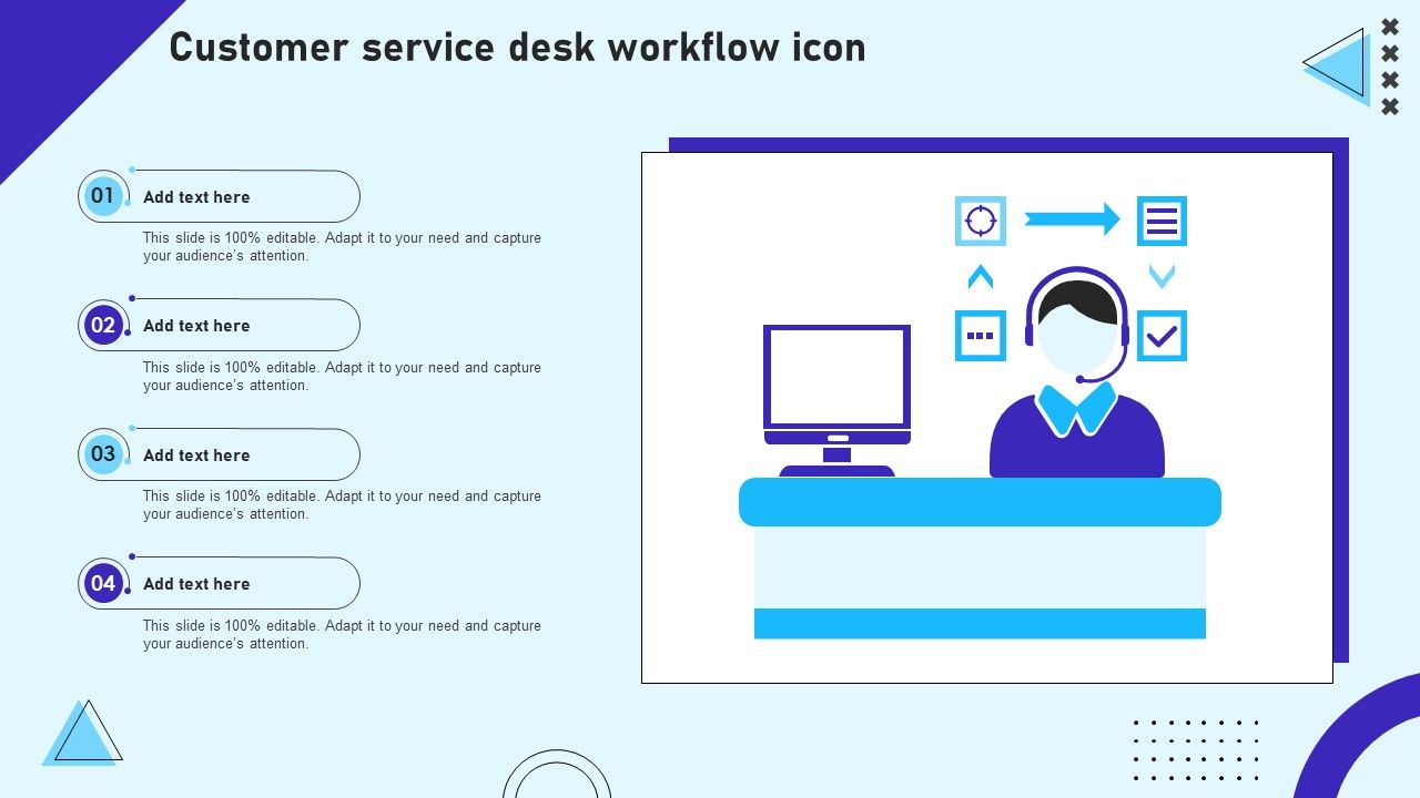 Customer Service Desk Workflow Icon