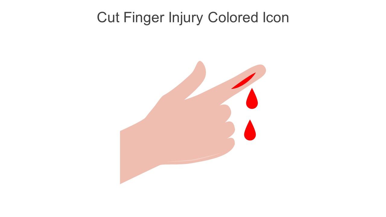 Cut Finger Injury Colored Icon In Powerpoint Pptx Png And Editable Eps Format