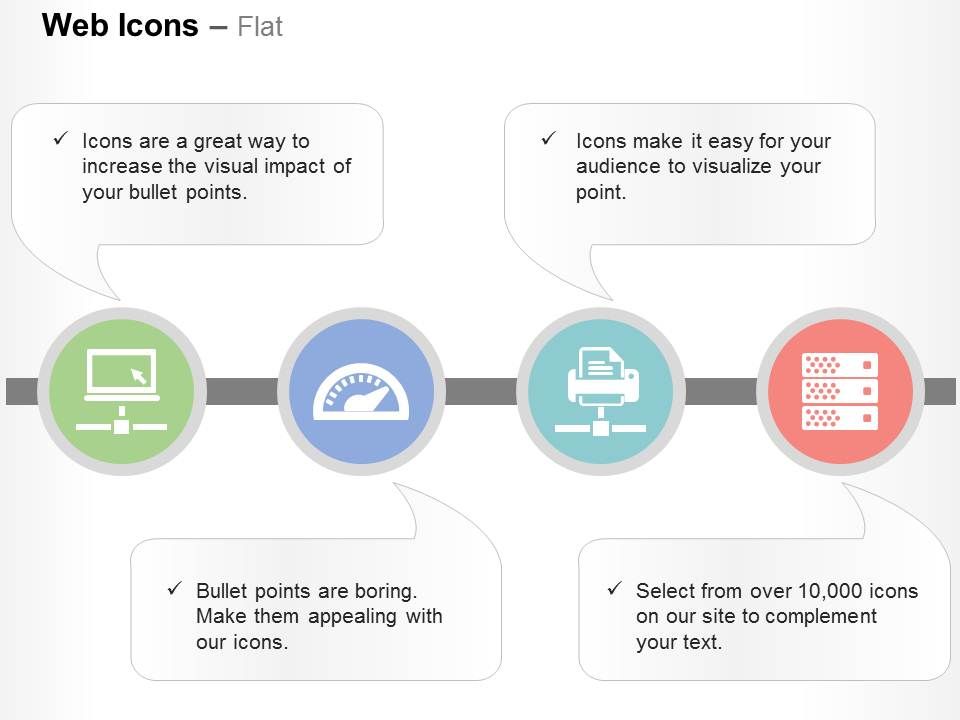 Dashboard interface server data hosting ppt icons graphics