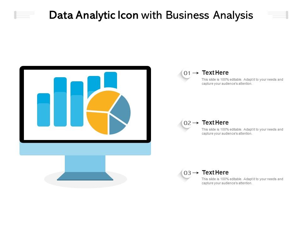 Data analytic icon with business analysis