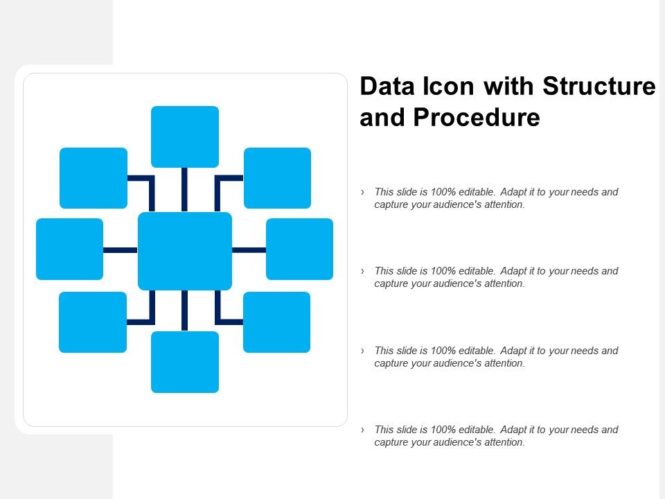 Data icon with structure and procedure