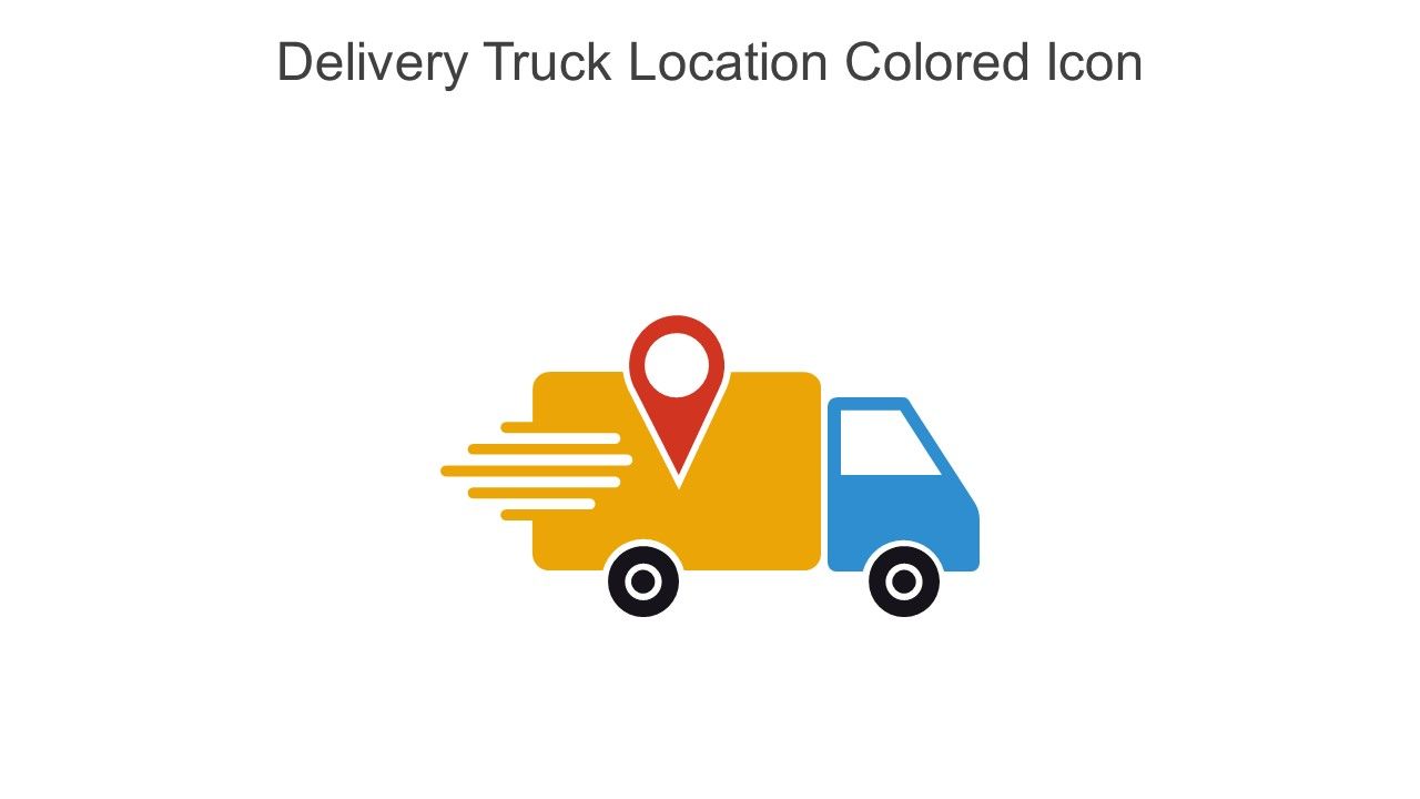 Delivery Truck Location Colored Icon In Powerpoint Pptx Png And Editable Eps Format