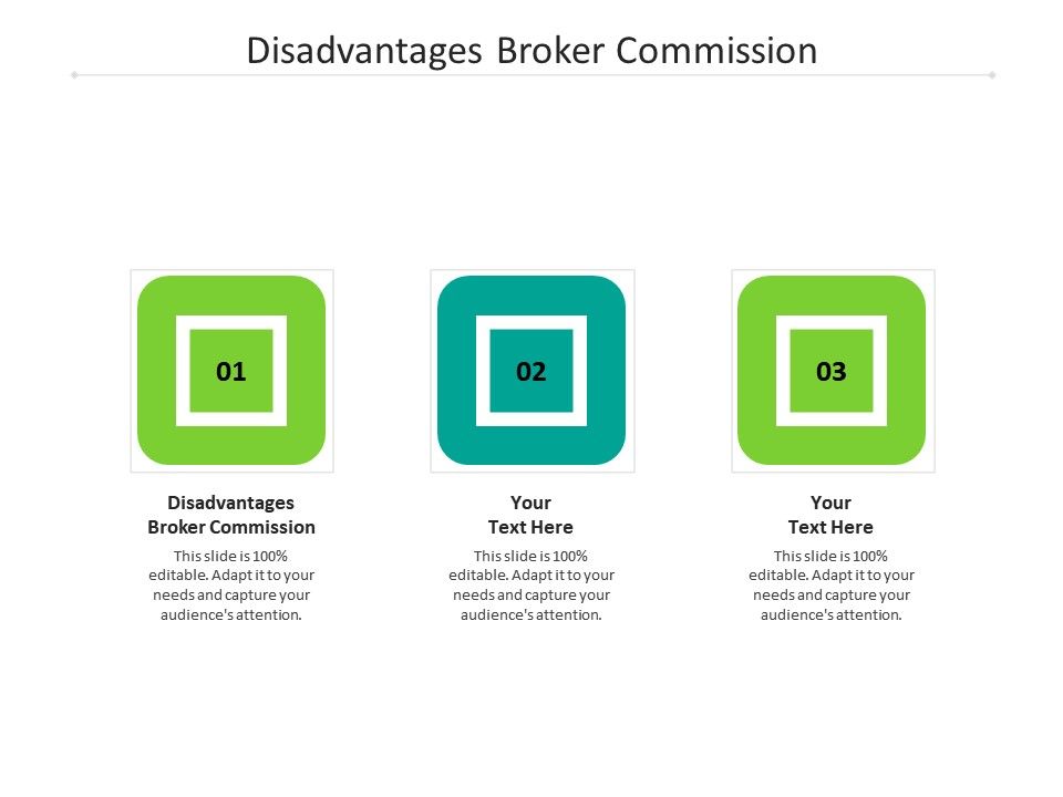 Disadvantages broker commission ppt powerpoint presentation ideas icons cpb