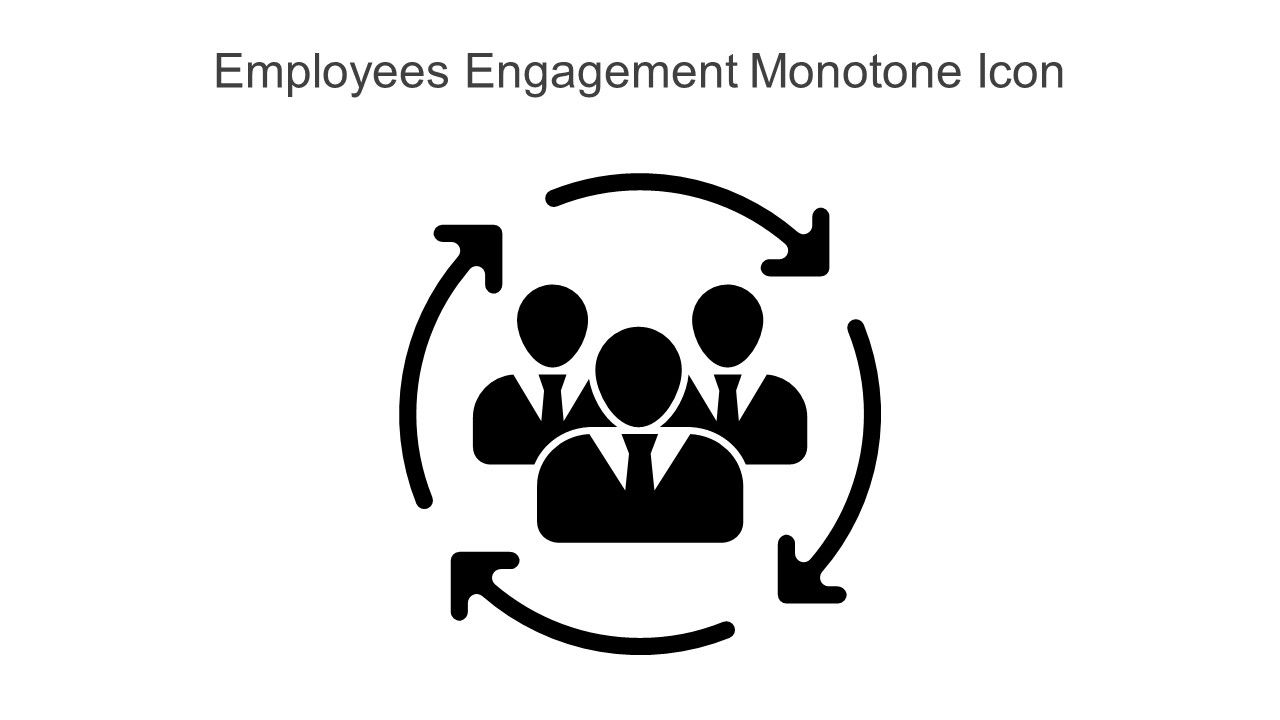 Employees Engagement Monotone Icon In Powerpoint Pptx Png And Editable Eps Format