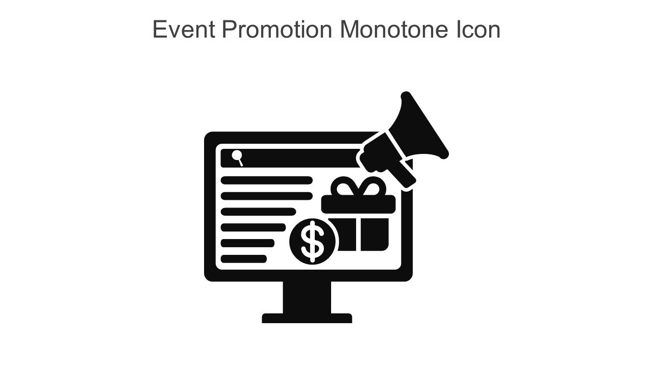 Event Promotion Monotone Icon In Powerpoint Pptx Png And Editable Eps Format