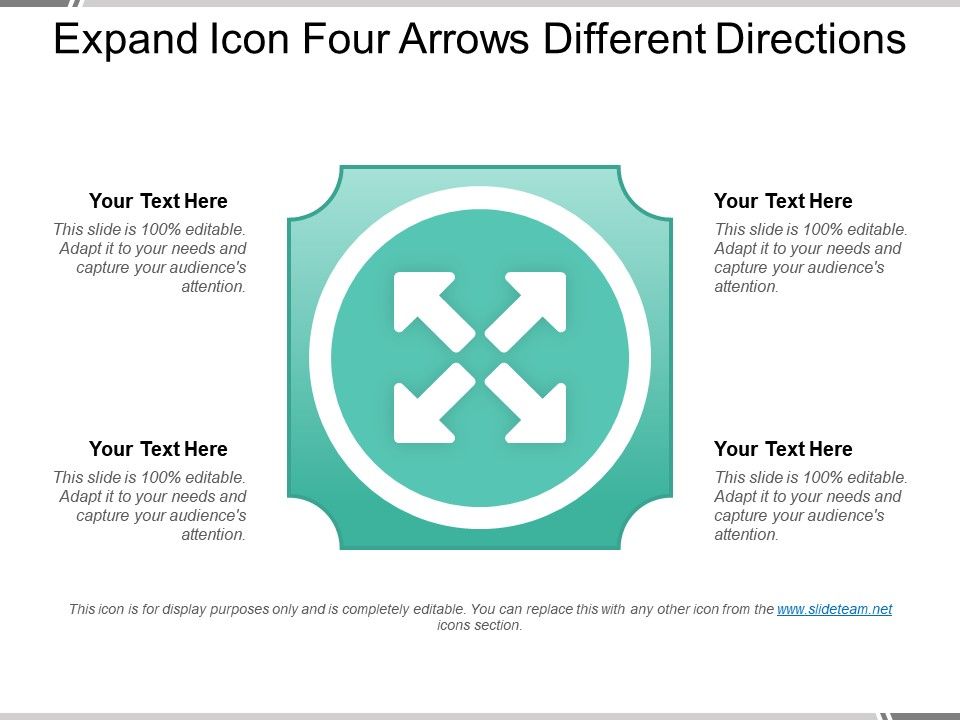 Expand icon four arrows different directions