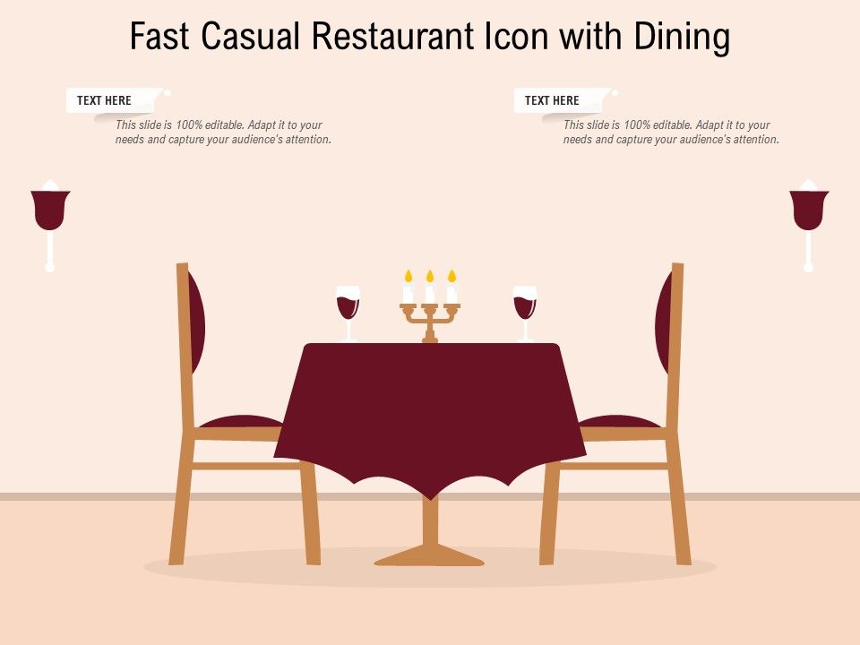 Fast casual restaurant icon with dining
