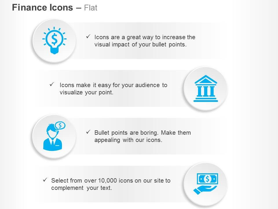 Financial idea generation banking solutions ppt icons graphics