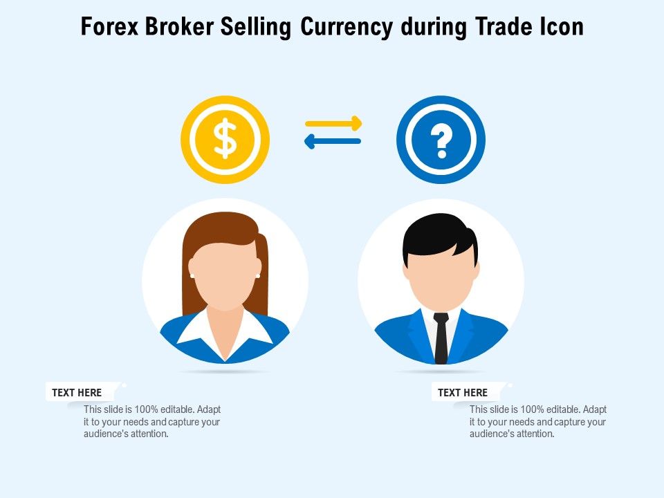 Forex broker selling currency during trade icon