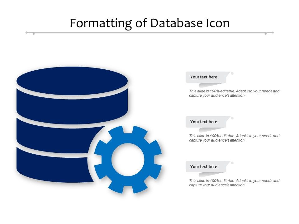 Formatting of database icon