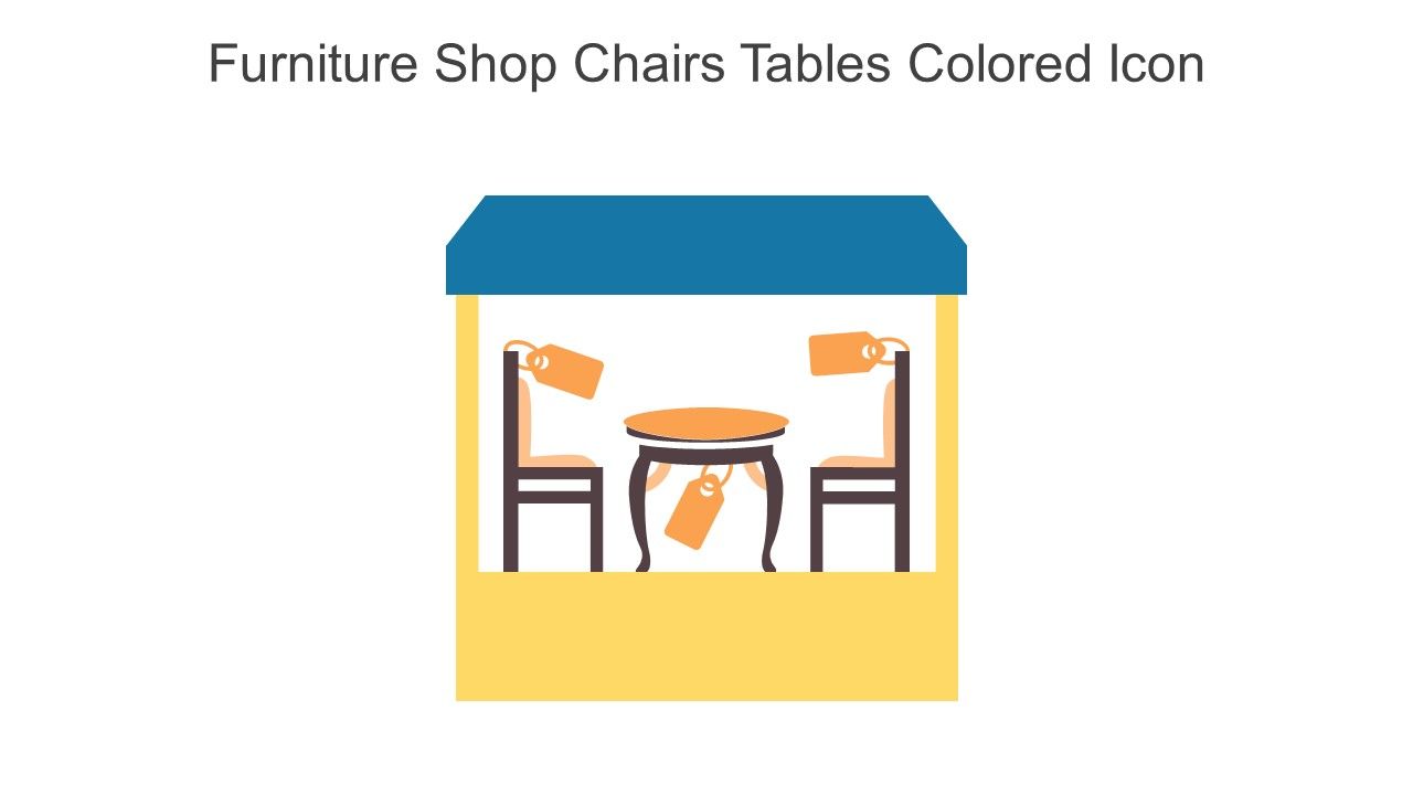 Furniture Shop Chairs Tables Colored Icon In Powerpoint Pptx Png And Editable Eps Format