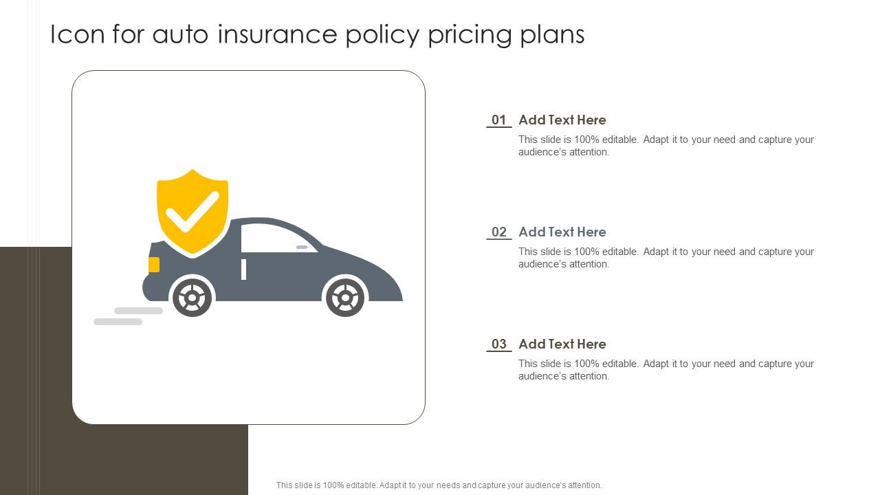Icon For Auto Insurance Policy Pricing Plans