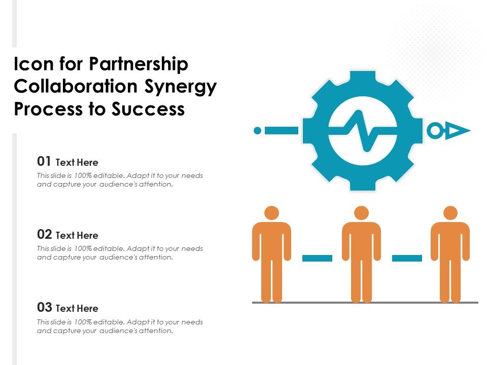 Icon for partnership collaboration synergy process to success