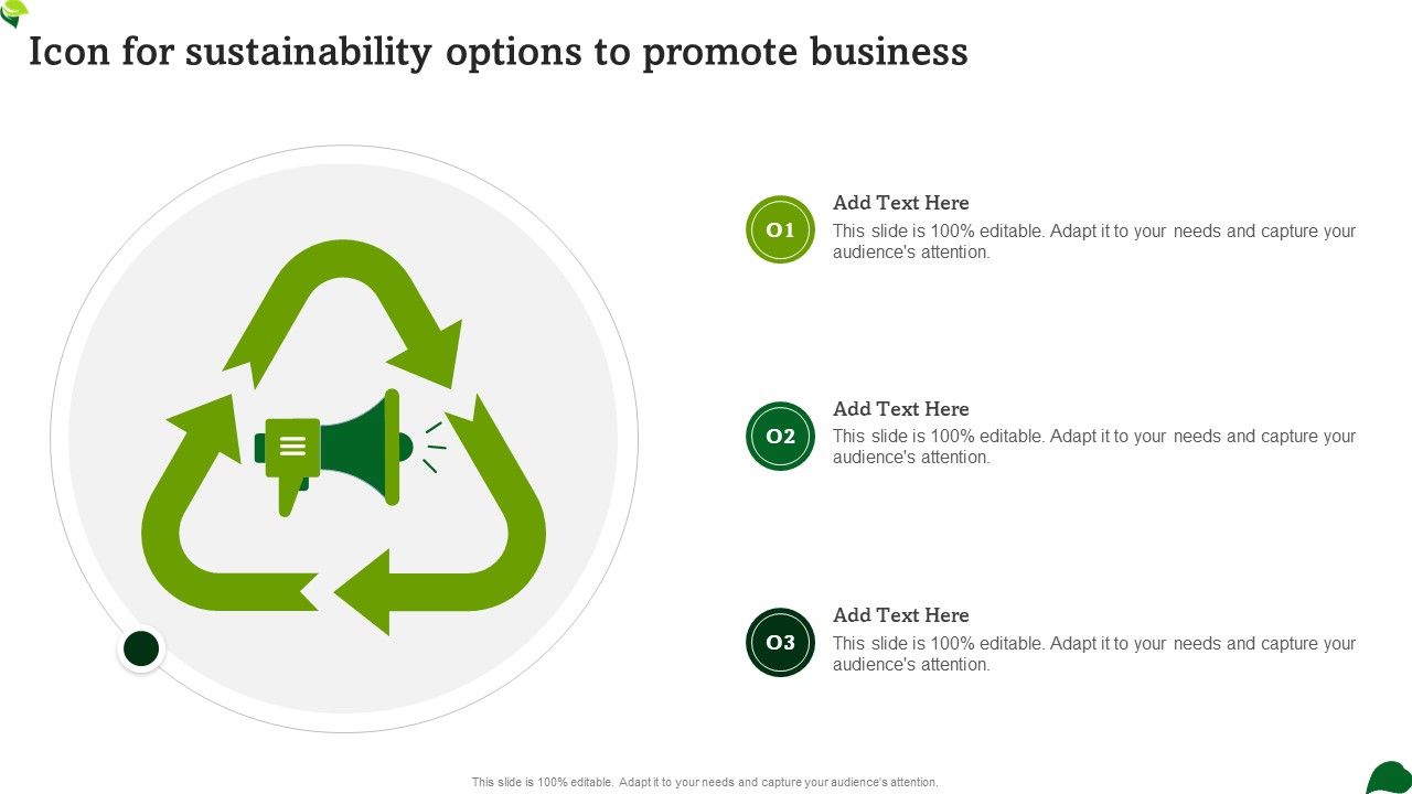 Icon For Sustainability Options To Promote Business