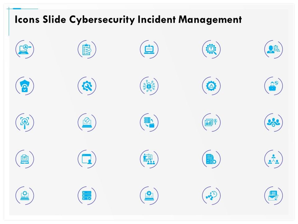 Icons slide cybersecurity incident management r146 ppt file aids