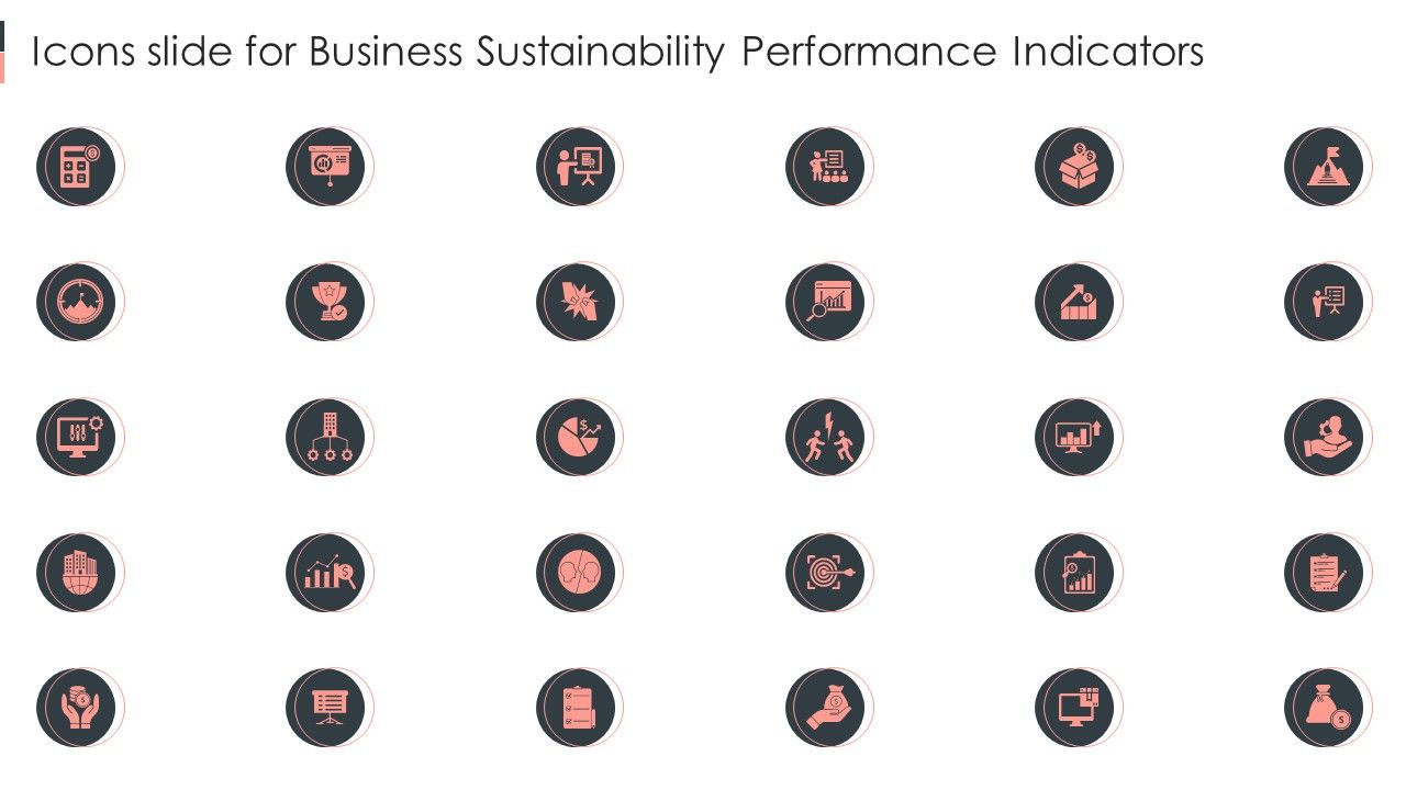 Icons Slide For Business Sustainability Performance Indicators Ppt Slides Background Designs