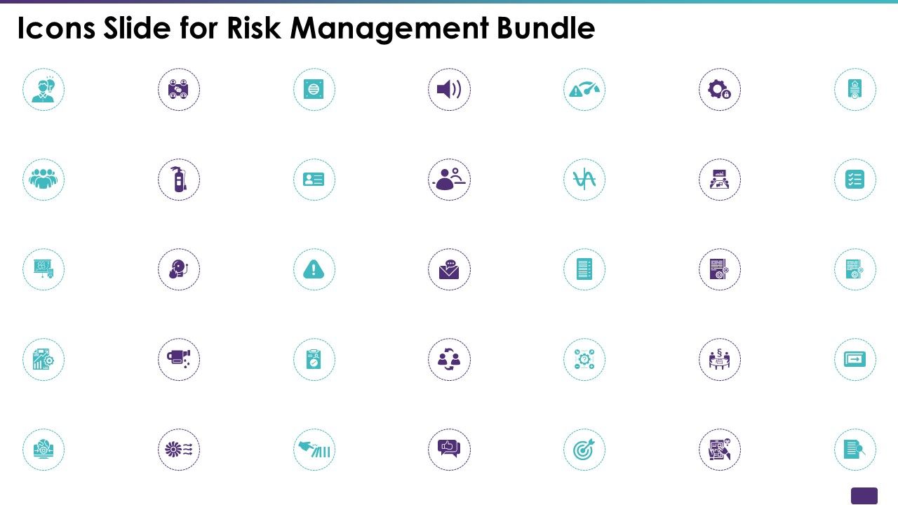 Icons slide for risk management bundle