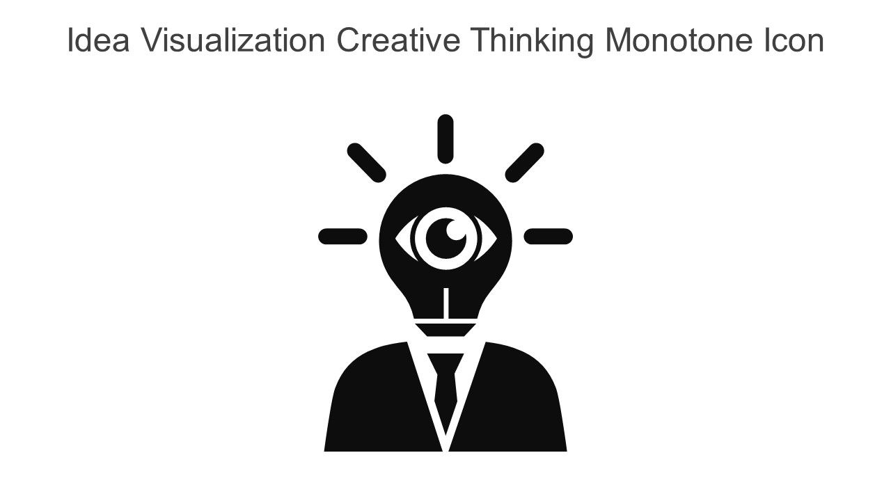 Idea Visualization Creative Thinking Monotone Icon In Powerpoint Pptx Png And Editable Eps Format