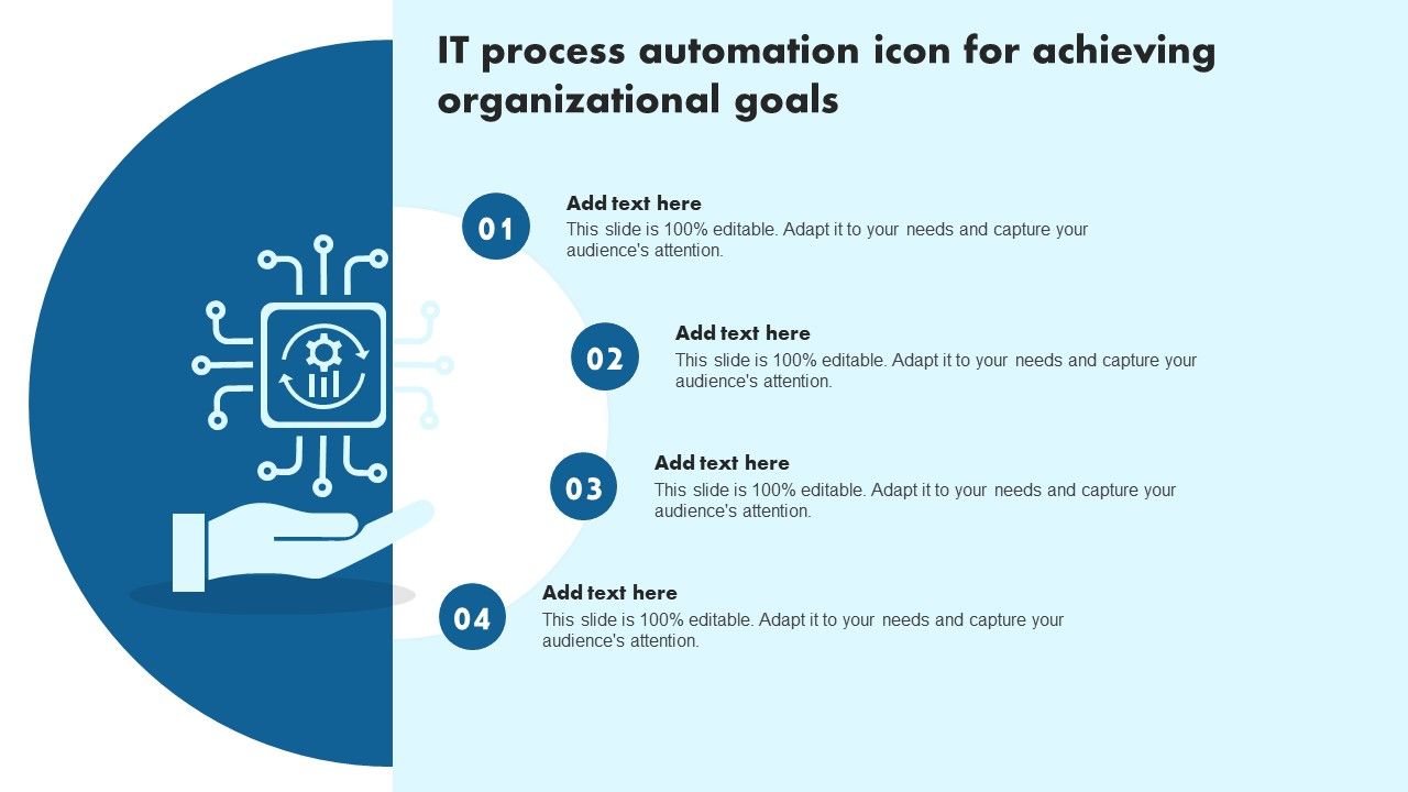 IT Process Automation Icon For Achieving Organizational Goals