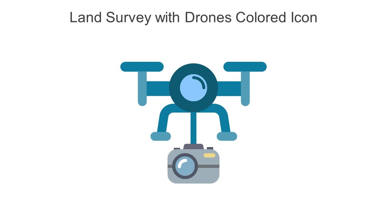 Land Survey With Drones Colored Icon In Powerpoint Pptx Png And Editable Eps Format