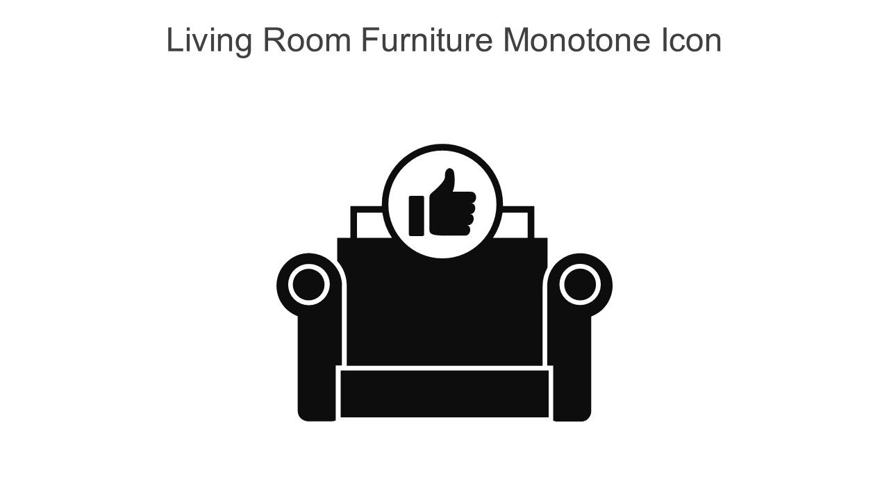 Living Room Furniture Monotone Icon In Powerpoint Pptx Png And Editable Eps Format