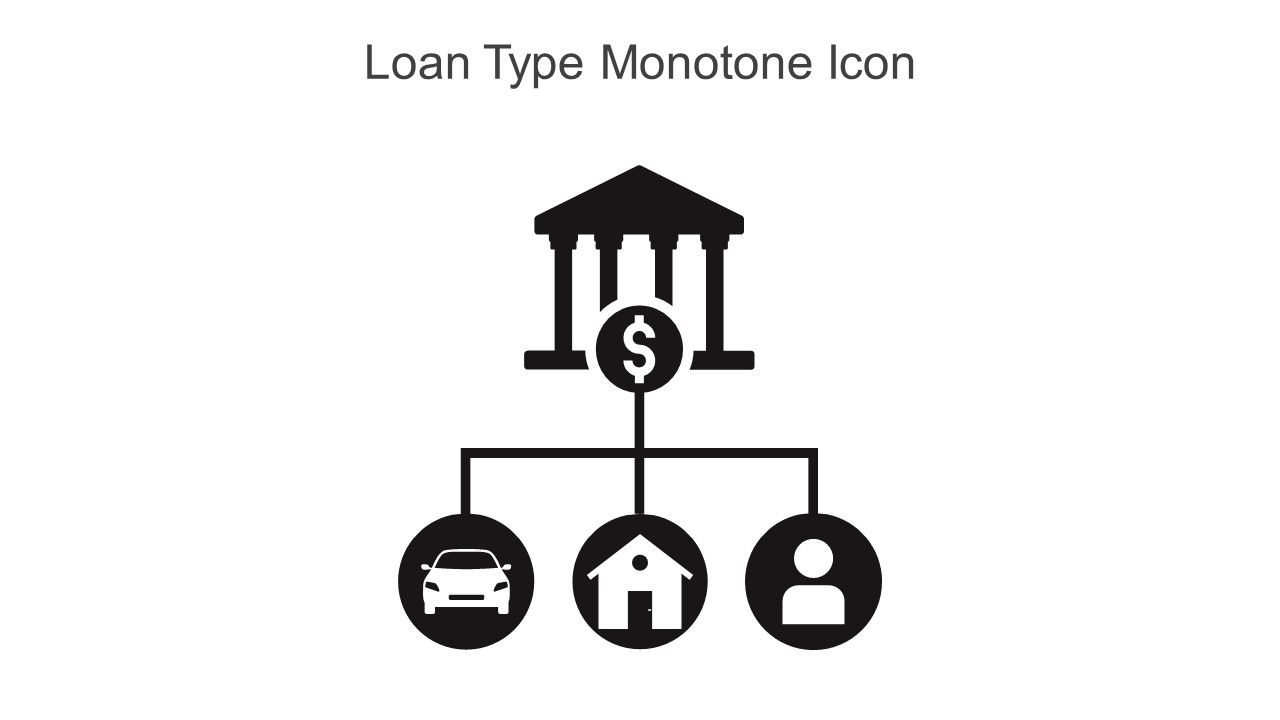 Loan Type Monotone Icon In Powerpoint Pptx Png And Editable Eps Format