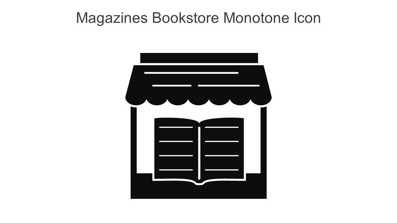 Magazines Bookstore Monotone Icon In Powerpoint Pptx Png And Editable Eps Format