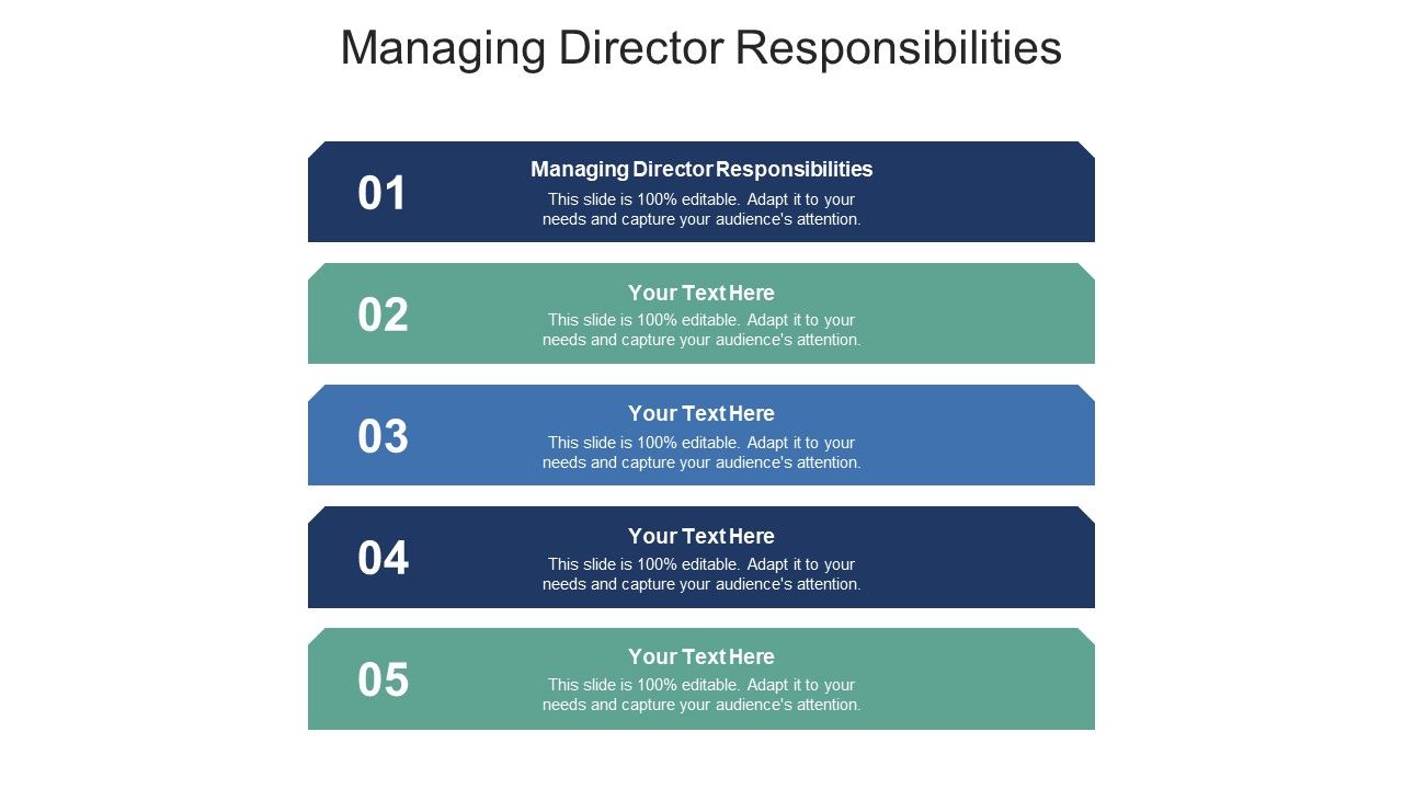 Managing director responsibilities ppt powerpoint presentation infographics shapes cpb