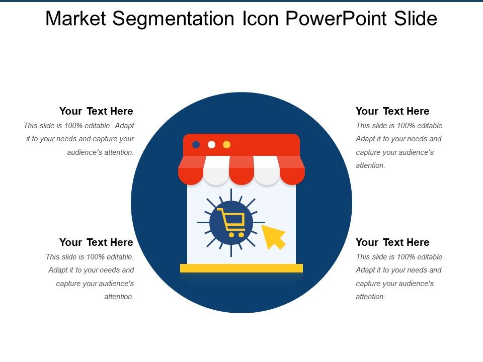 Market segmentation icon powerpoint slide